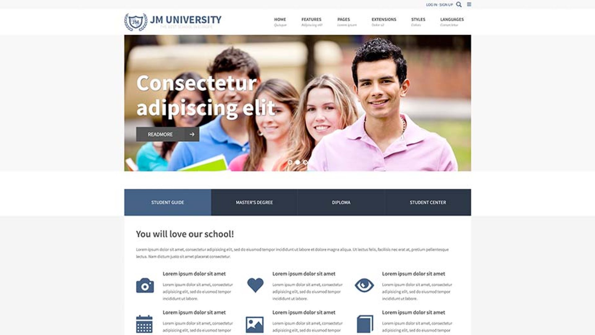 JM University - Darmowy szablon Joomla