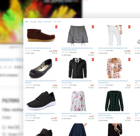 JM ZoneStore darmowy szablon ecommerce Joomla widok listy produktów