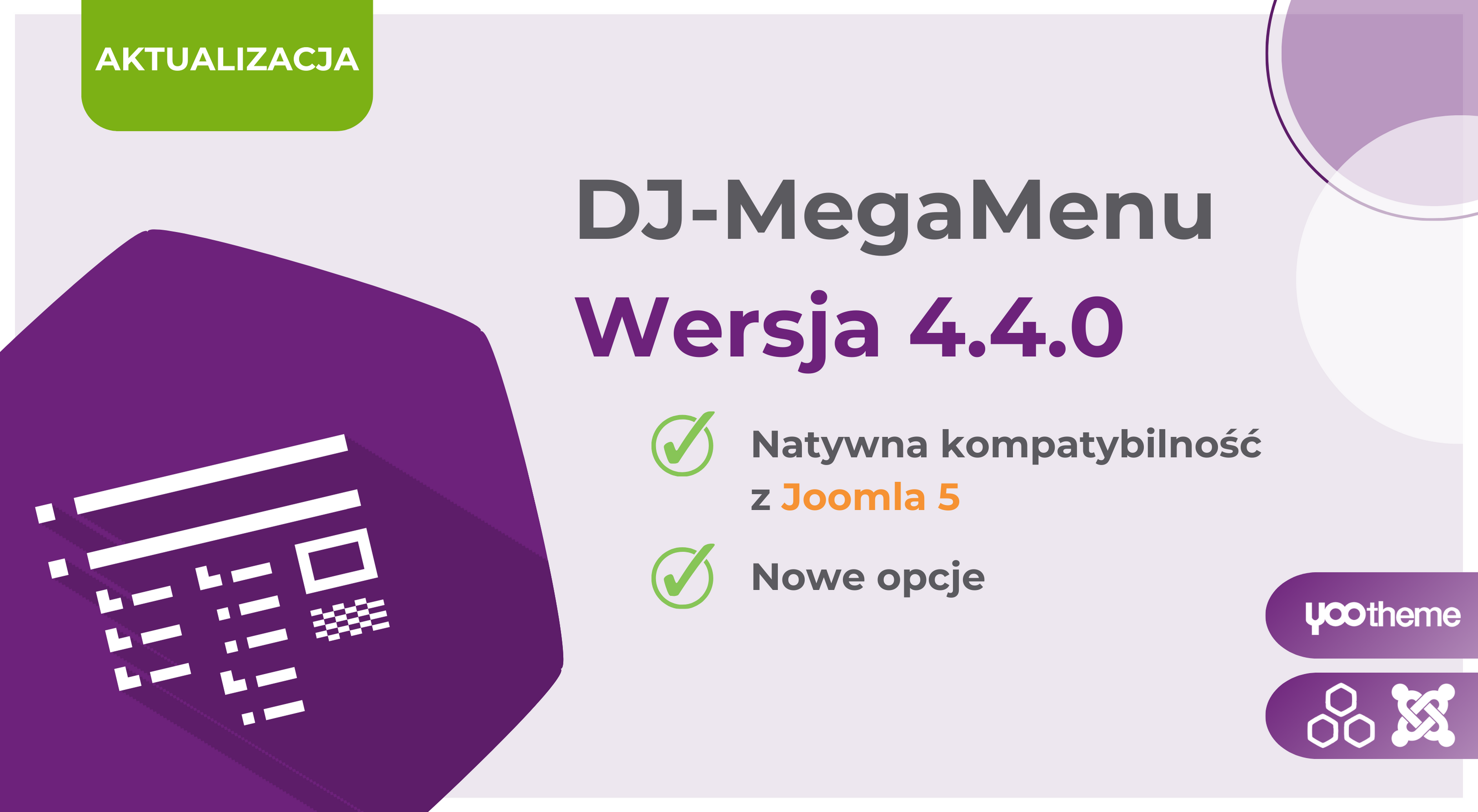 Aktualizacja: DJ-MegaMenu w wersji 4.4.0 z pełna kompatybilnością z Joomla 5!