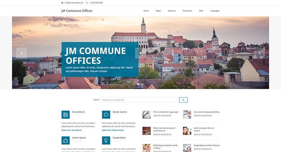 JM Commune Offices - darmowy szablon Joomla widok strony głównej